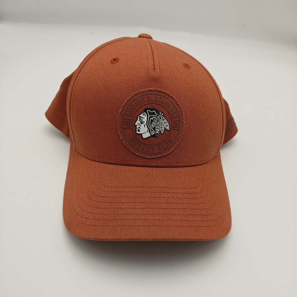 CCM Chicago Blackhawks Snapback Hat Cap Rust Burnt Orange Hockey Club OSFA